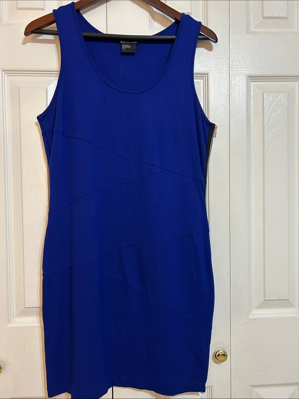 Armani Exchange Cobalt Blue Sleeveless Shift Dress